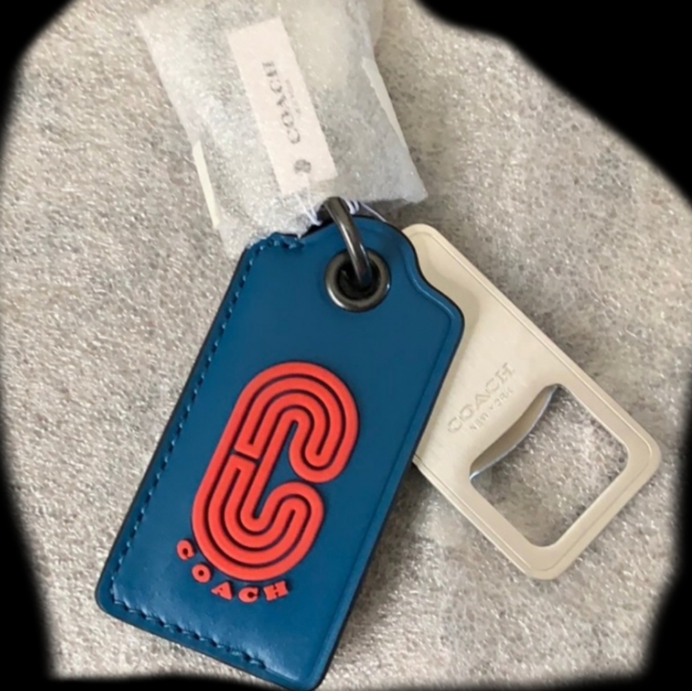 NWT Coach Key Fob Bottle Opener in Colorblock - Picture 2 of 4